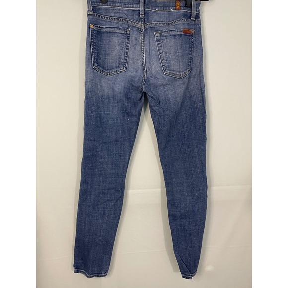 7 For All Mankind The Ankle‎ Skinny Jeans Medium Wash Women's Size 27 - Picture 6 of 12